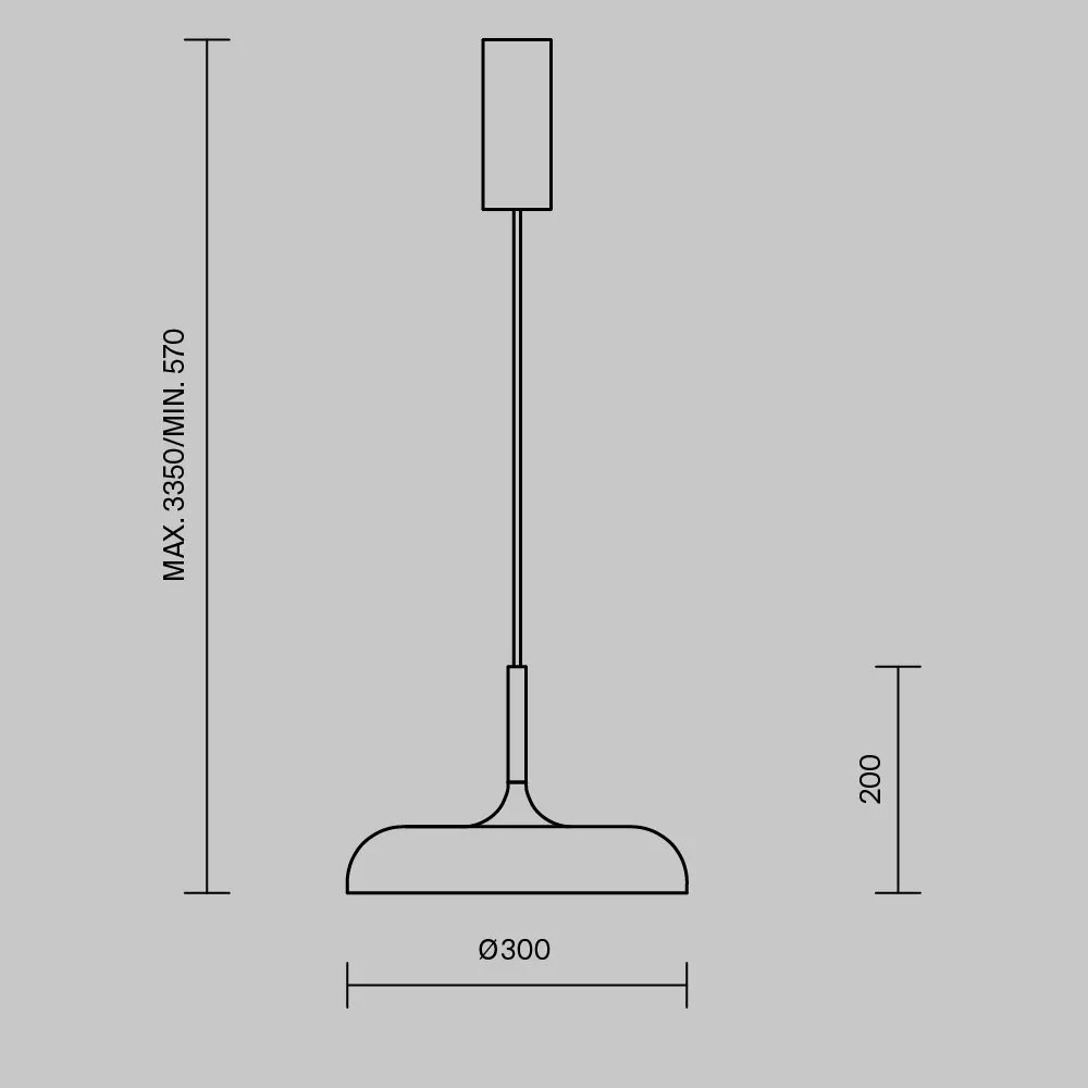 Lustra/Pendul LED design modern Gerhard 30cm negru