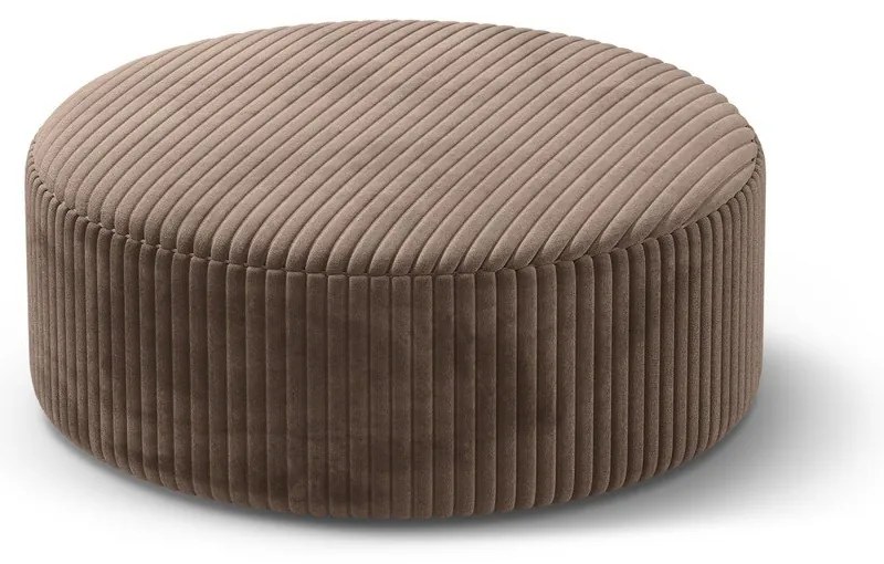 Taburet maro cu tapițerie din catifea reiată Dia – Micadoni