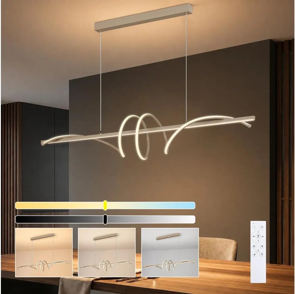 BRILAGI - lustru LED dimabil pe cablu SIGNATURE LED/50W/230V 120 cm bej + telecomandă