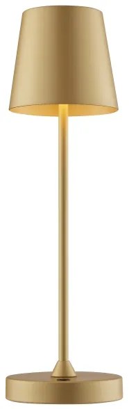 Brilliant - Lampă de birou LED ELORA, tactilă, reîncărcabilă și reglabilă, 2,5W/5V, 2700K, IP44, auriu