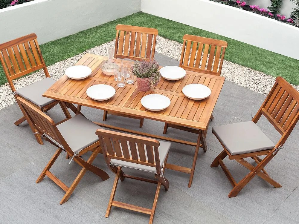 Set de masă pentru grădină Cien (lemn închis). 1011680