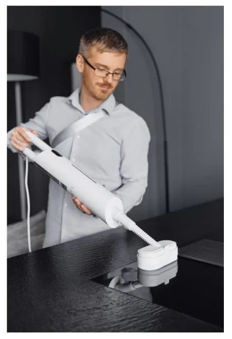 Aparat de curatat cu abur AENO Steam Mop SM1 ASM0001, 1000W, 380 ml, Dezinfectare, 3 bar,
