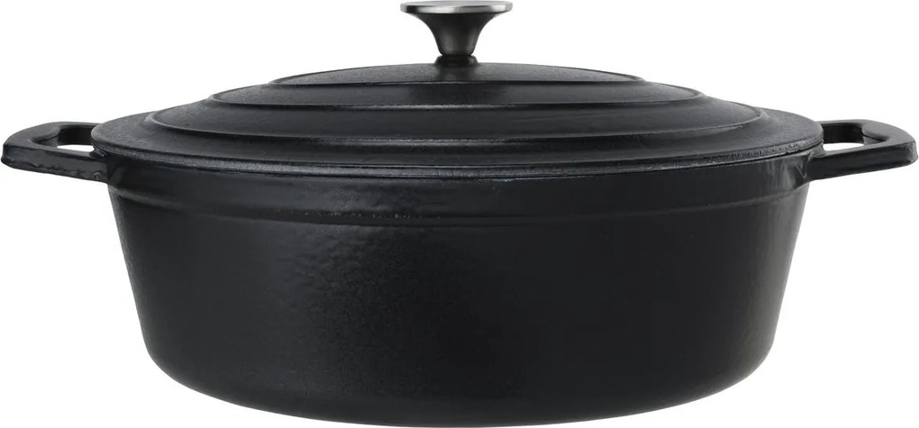 Oală fontă emailată ovală 5,1 L Negru mat Castard Cosy &amp; Trendy 2601659