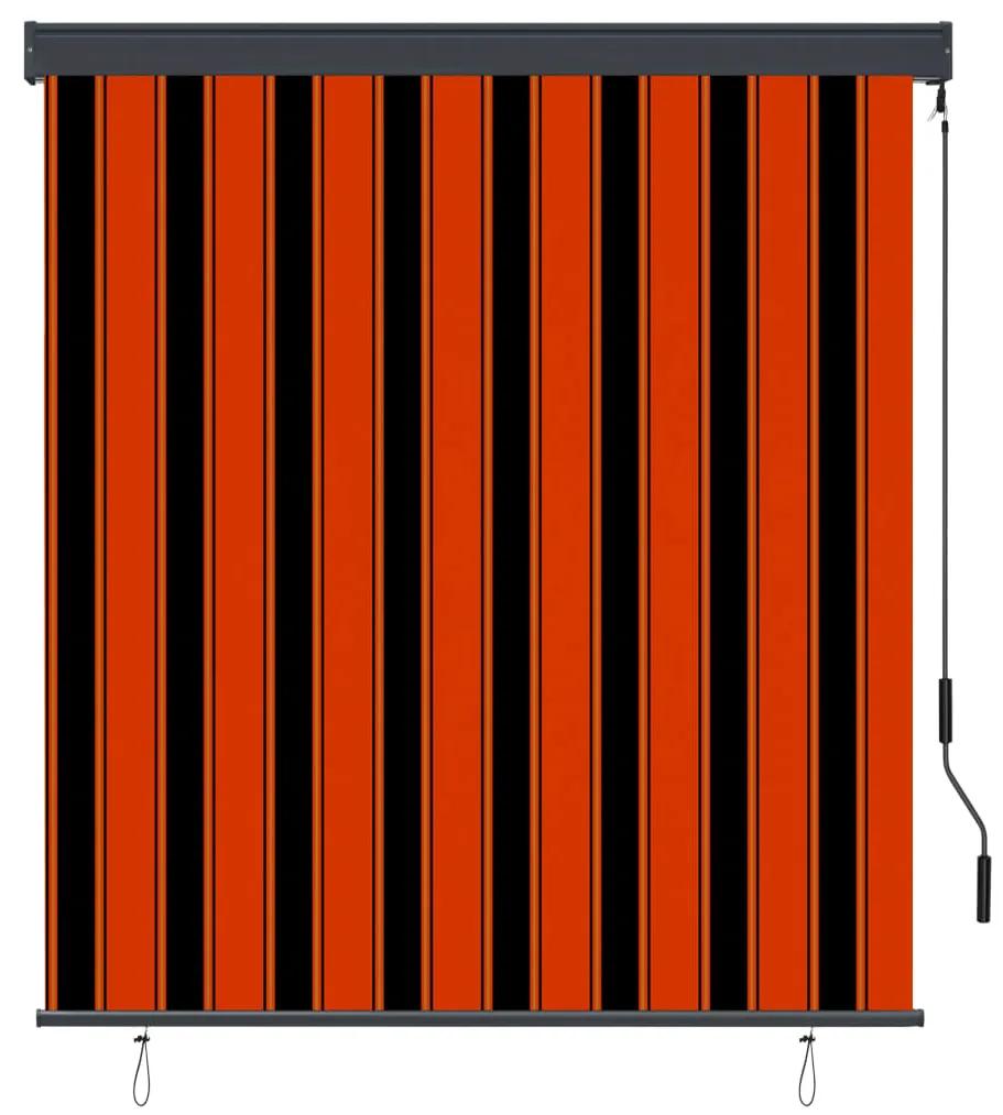 Jaluzea tip rulou de exterior, portocaliu si maro, 140 x 250 cm portocaliu si maro, 140 x 250 cm