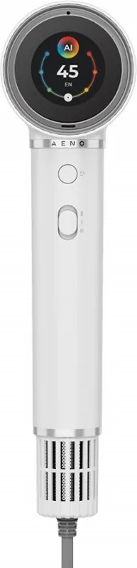 Uscător de păr cu motor fără perii AI AENO HD5 AHD0005W, 1500W, 2 viteze, 3 trepte, 67 dB, Control vocal, Alb