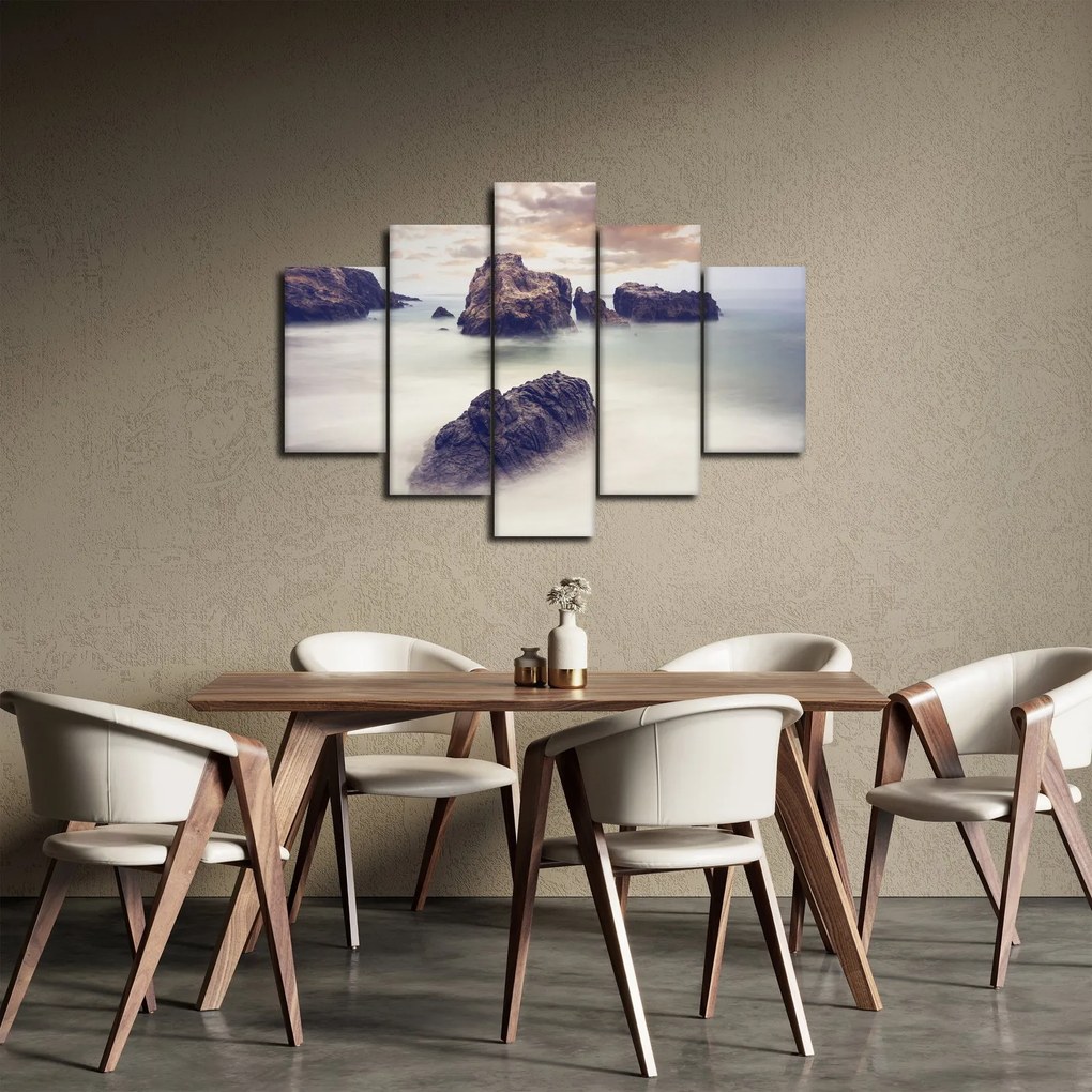 Tablou cu stânci în ceață (150x105 cm)