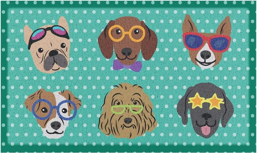 Covoraș de intrare 40x70 cm Dogs on Polka Dots – Artsy Doormats