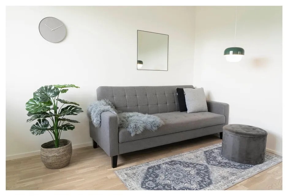 Taburet din catifea gri închis Turup - House Nordic