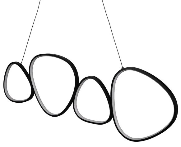 Candelabru suspendat cu cablu LED PETRA, 48W, 230V, 4000K, negru