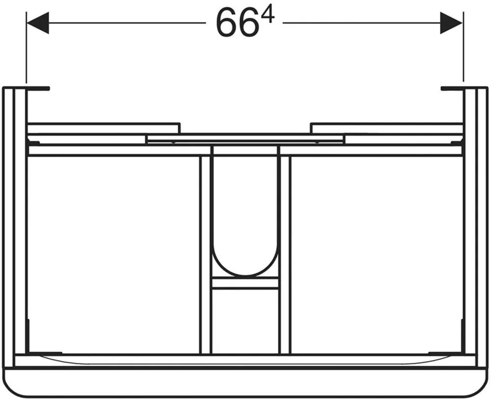 Mobilier suspendat pentru lavoar Geberit, 75 cm alb, Smyle Square 75 cm