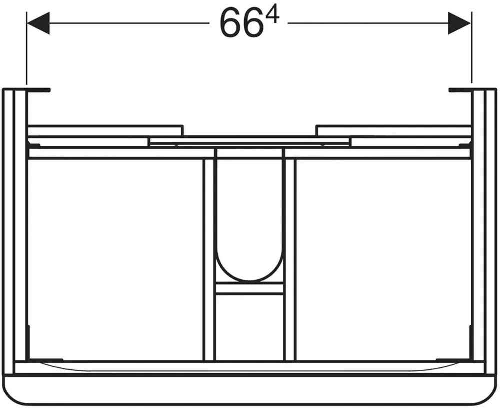 Mobilier suspendat pentru lavoar Geberit, 75 cm alb, Smyle Square 750 x 470 mm