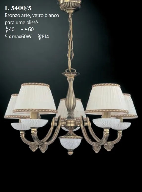 Candelabru din alama 5 brate design italian 5400