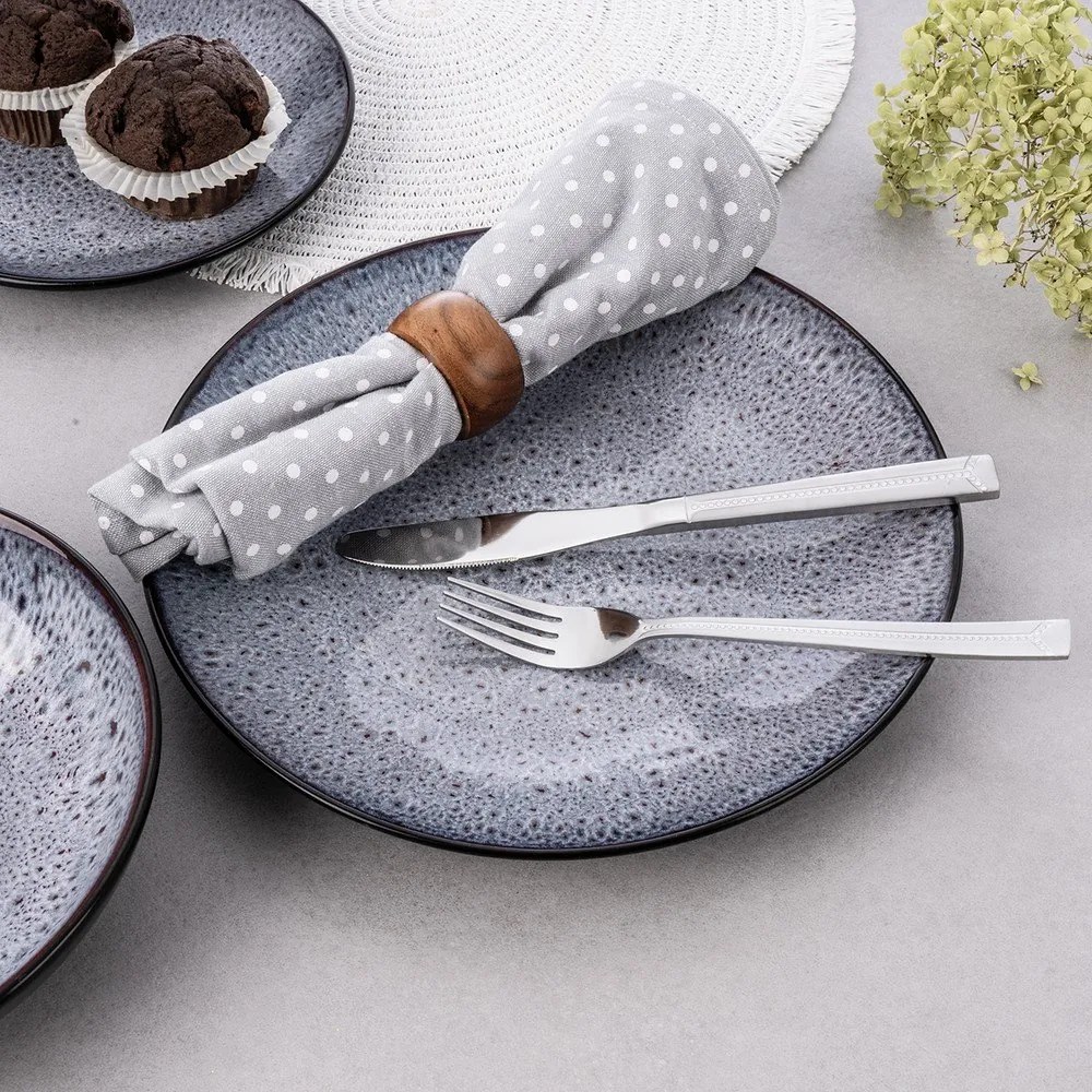 Tacâmuri argintii din oțel inoxidabil 24 buc. Bright – Orion