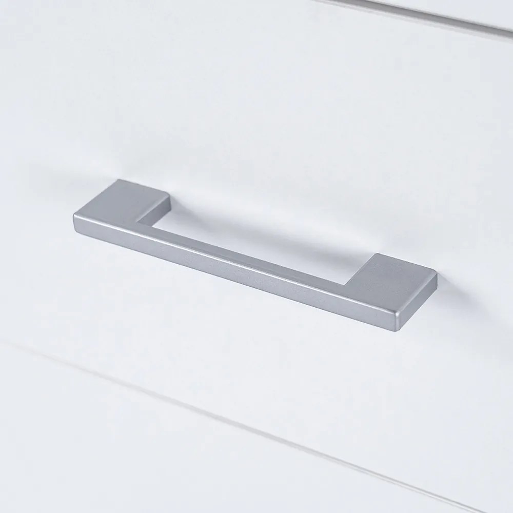 Comodă Miami cu 4 sertare 80x92 cm alb-stejar York