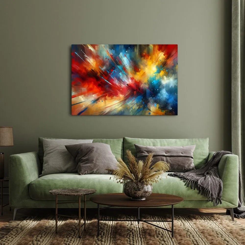 Tablou explozie de energie colorată