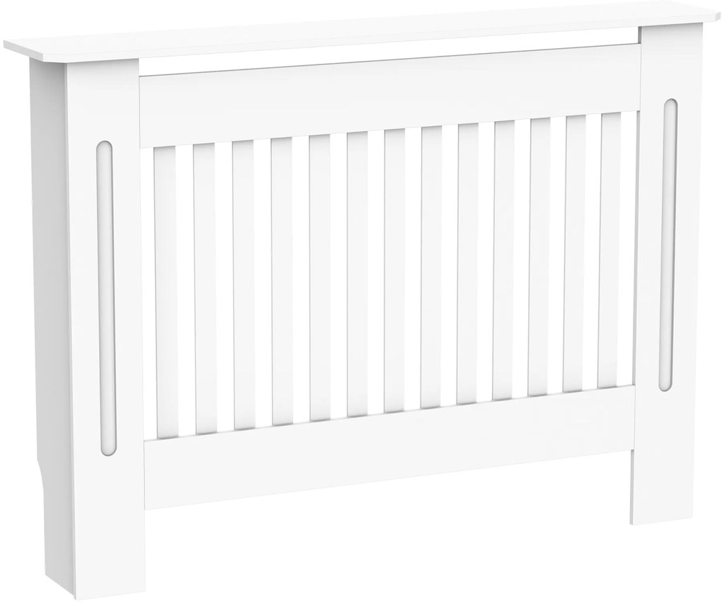 HOMCOM masca de calorifer, din lemn MDF, 112x19x81cm, alb | AOSOM RO