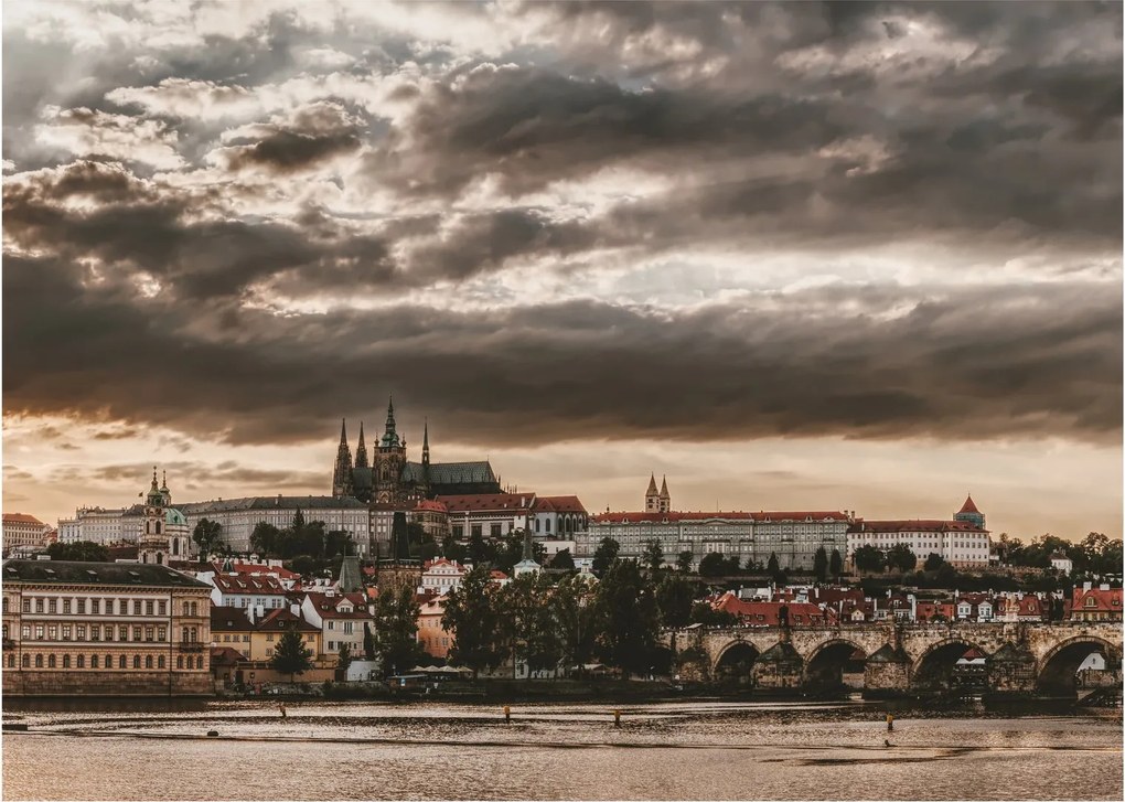Tablou Castelului Praga în amurg (70x50 cm)