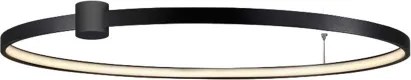 Plafonieră LED RING S, 50 W, 230 V, 3000/4000/6000 K, Ø 90 cm, neagră