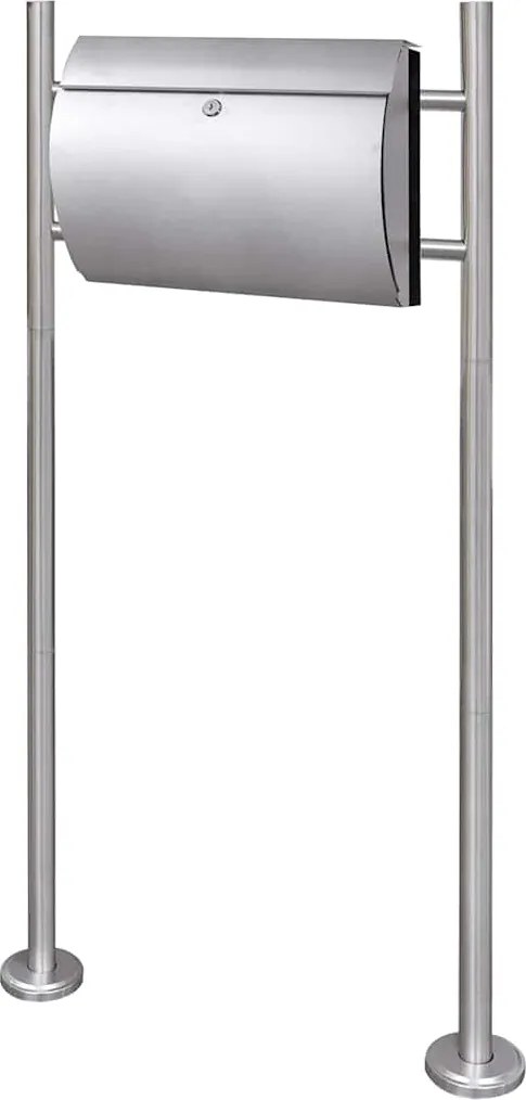 vidaXL Cutie poștală pe suport din oțel inoxidabil