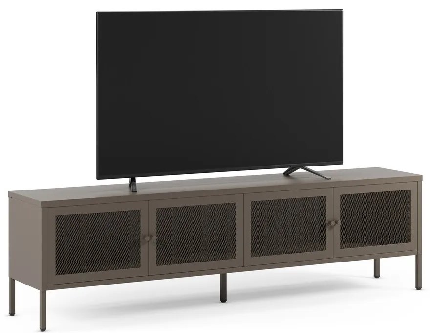 Comodă TV gri din metal 160x50x35 cm Fayna – Marckeric