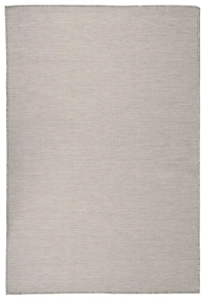 vidaXL Covor de exterior, gri taupe, 120x170 cm, țesătură plată