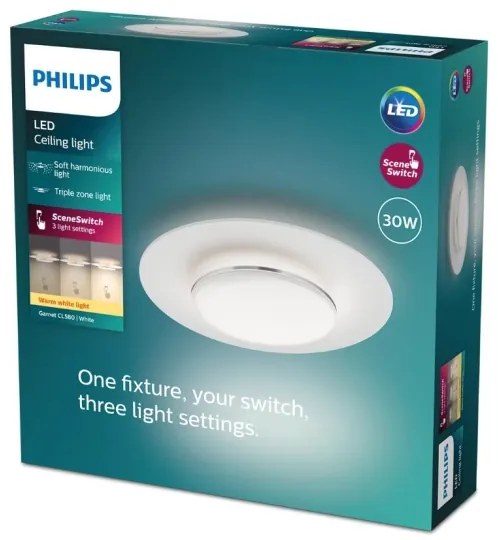 Plafonieră LED dimabilă GARNET SCENE SWITCH LED/30W/230V 2700K Philips