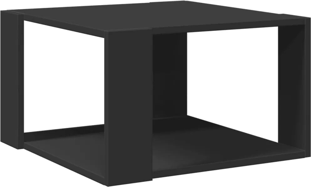 vidaXL Măsuță de cafea, negru, 51,5x51,5x30 cm, lemn prelucrat