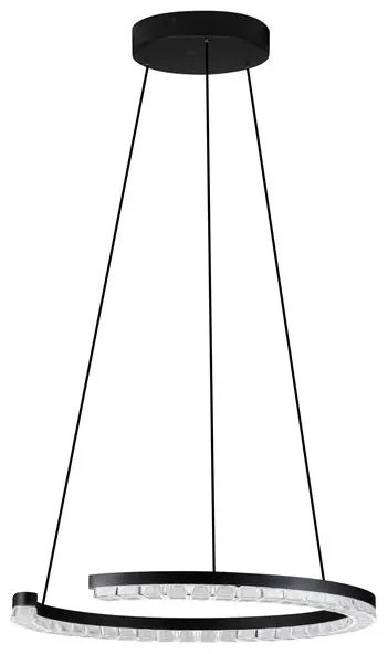 Lustra circulara aluminiu negru GREAMY D-46cm