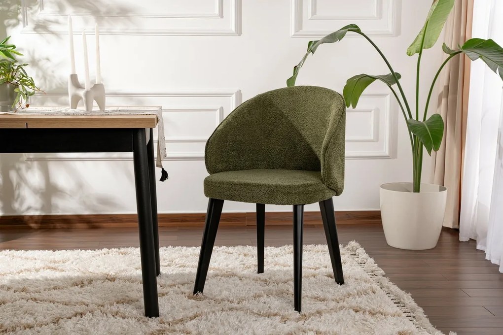 Set de scaune de sufragerie Bentley Green andBlack, 2 buc.