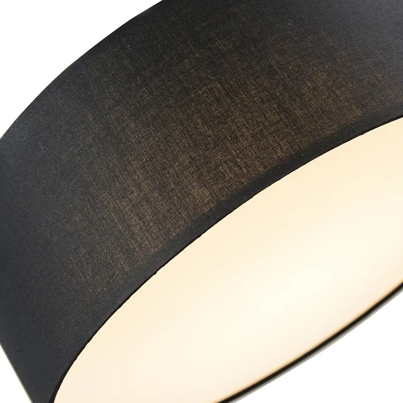 Plafoniera neagră 30 cm cu LED inclus - Drum LED