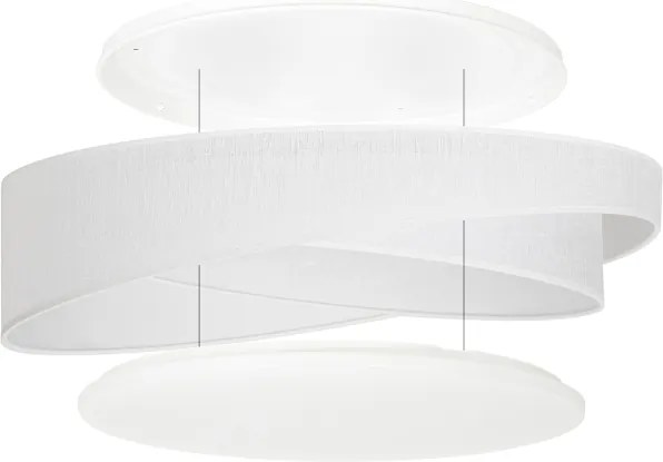 BRILAGI - Corp de iluminat LED dimabil VELVET TWIST LED/36W/230V CCT Ø 65 cm WT alb + telecomandă