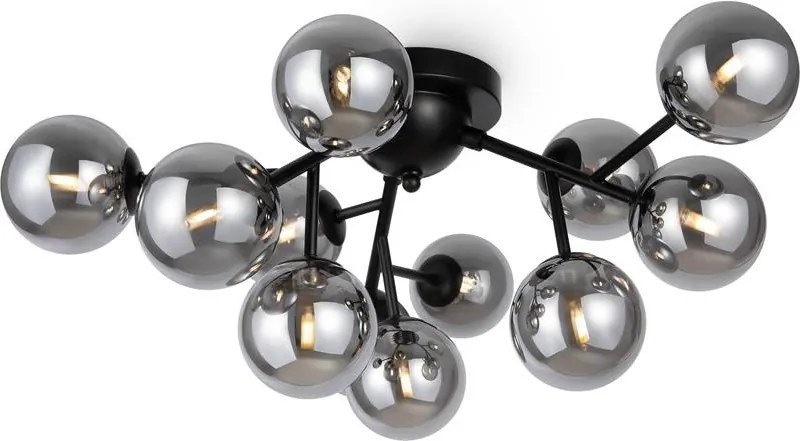 Maytoni MOD545CL-12B - Plafonieră DALLAS 12xG9/28W/230V negru/fumuriu