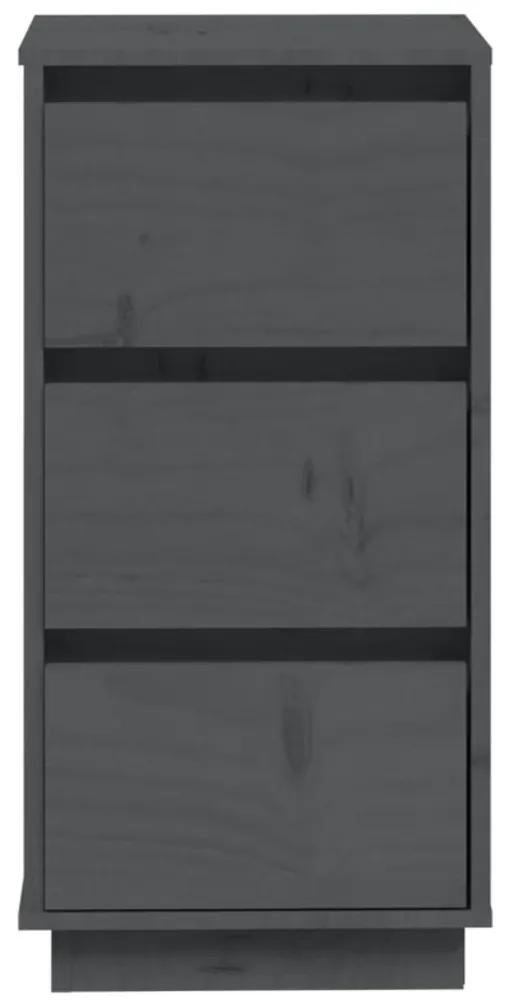 Servante, 2 buc., gri, 32x34x75 cm, lemn masiv de pin 2, Gri