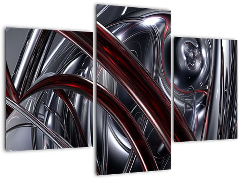 Tabloul cu abstracție în gri (90x60 cm)