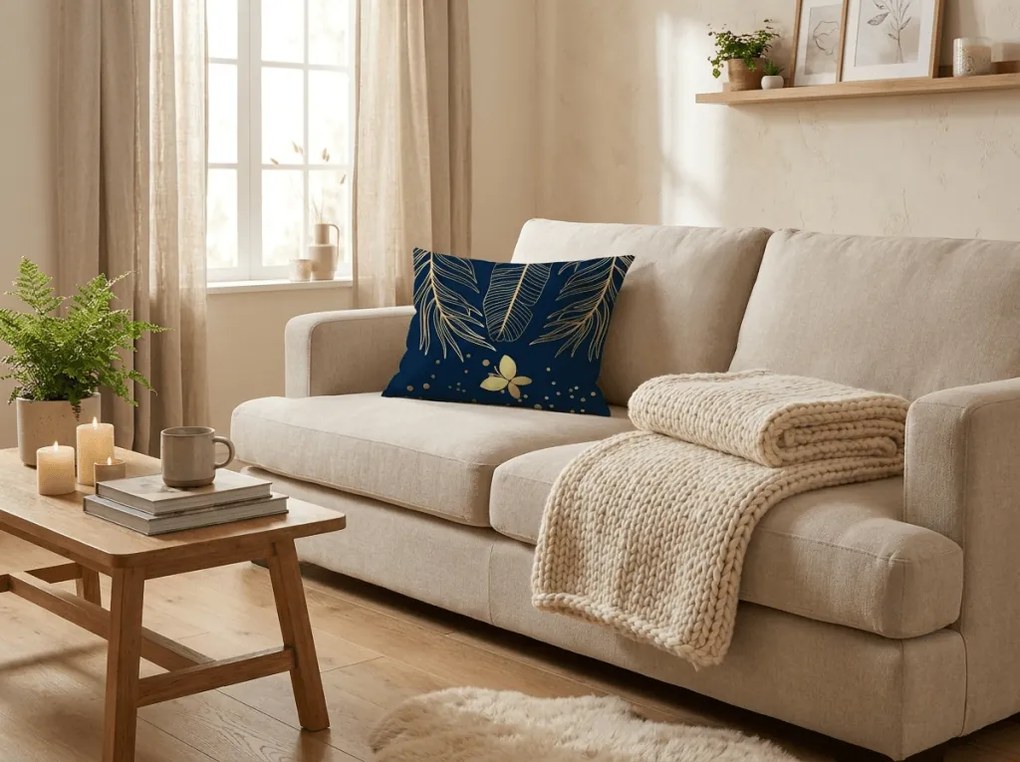 Fata de perna din microfibra VISATA 50x70 cm, negru