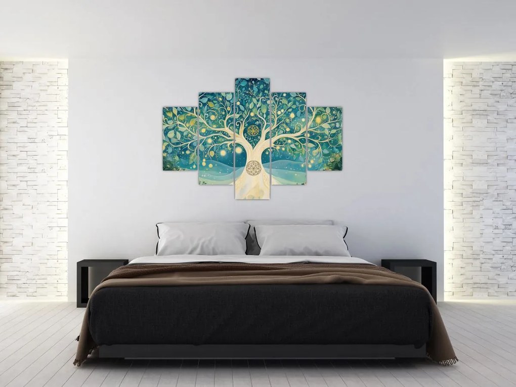 Tablou – Arbore magic cu spirale (150x105 cm)