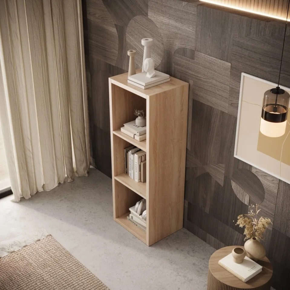 Bibliotecă 40x113.5 cm, Cleo I, ADRK Furniture (Culoare: Alb)