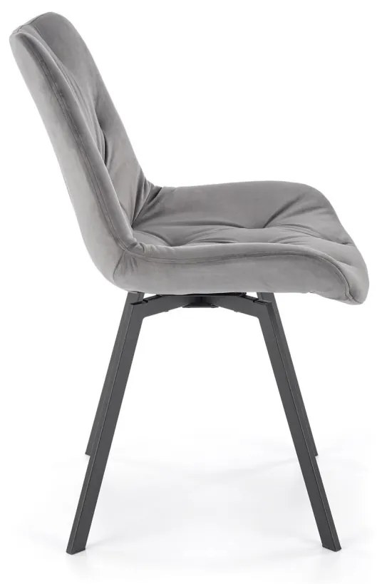 Scaun catifea K519 velvet gri