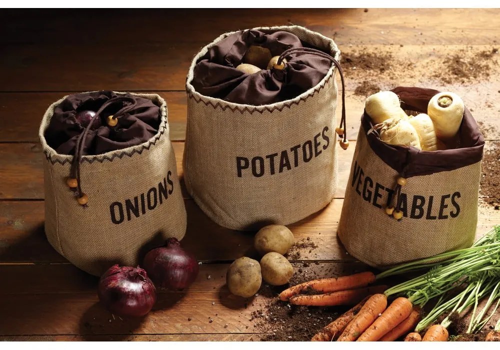 Recipient din material textil pentru ceapă și usturoi – Kitchen Craft