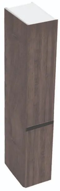 Dulap stativ baie 30x47x189 cm Kolpa San Harmony, cu doua usi reversibile, stejar inchis
