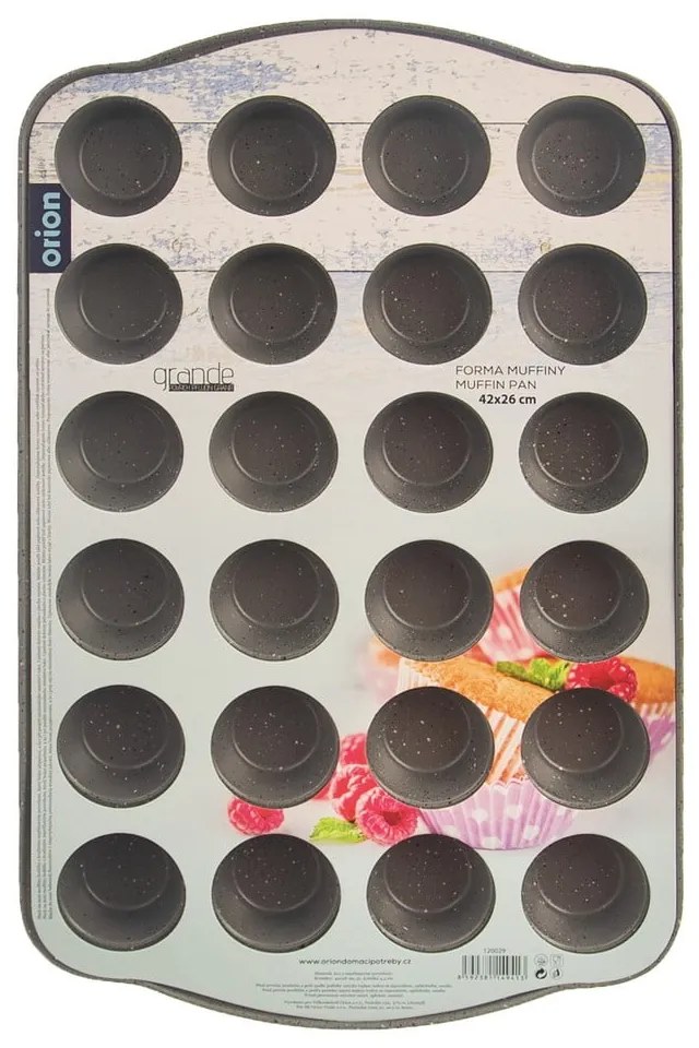 Formă de copt pentru brioșe din metal 26x42 cm Grande – Orion