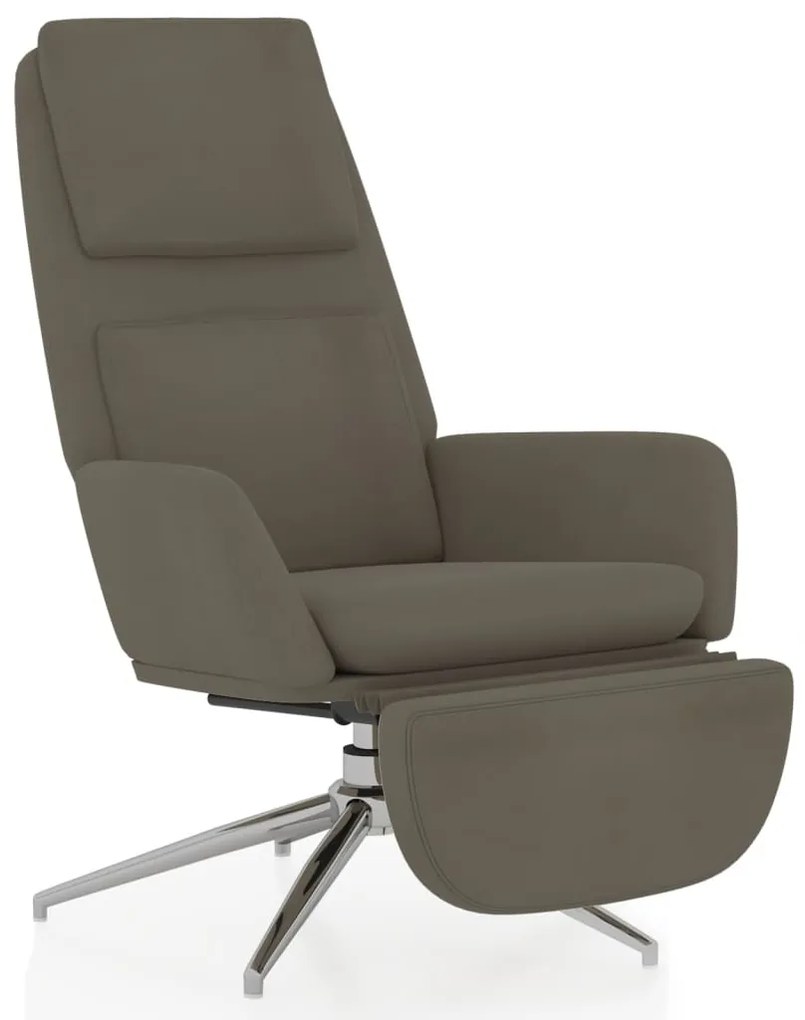 3097788 vidaXL Scaun de relaxare suport pentru picioare gri închis microfibră