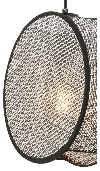 Lustră pe cablu BIG DRUM 1xE27/60W/230V gri/negru