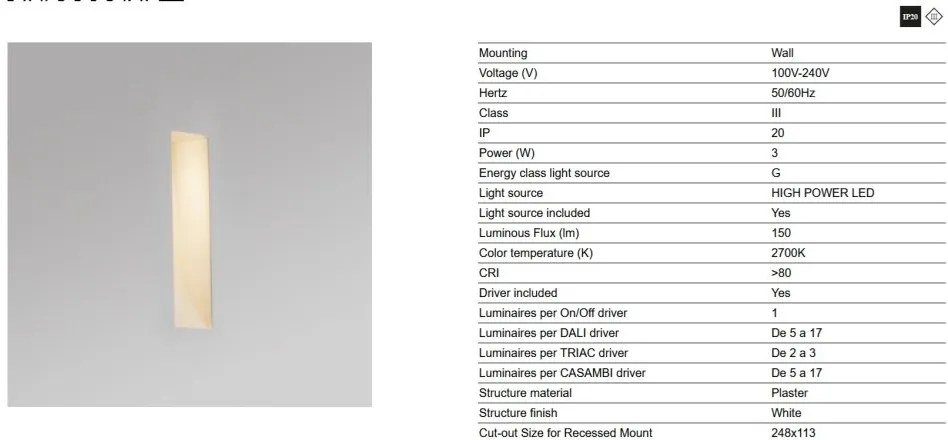 Spot LED incastrabil iluminat ambiental PLAS RCT 2700K