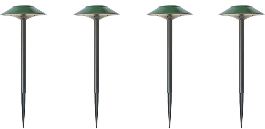 Set de 4 spoturi cu țepușă verzi, cu LED IP44 solar - Mushroom