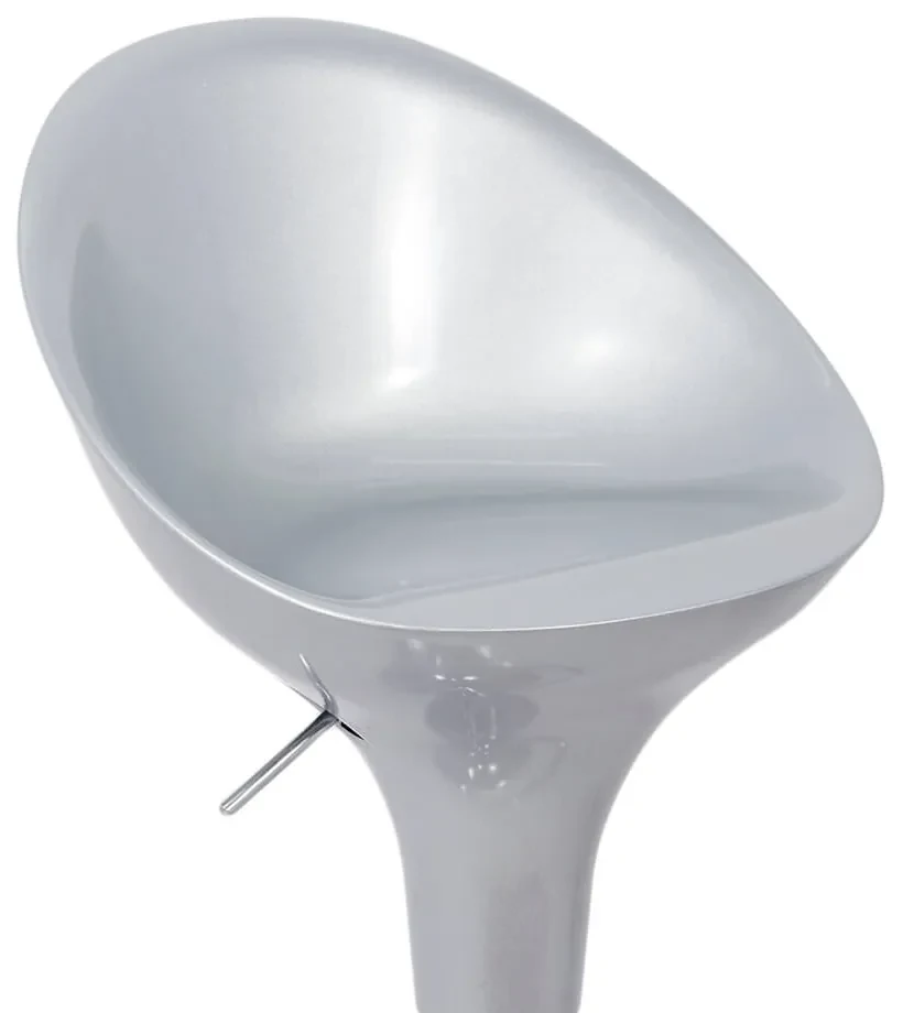 Scaun de bar Argintiu ABS 105 - Modern, Reglabil, Lucios