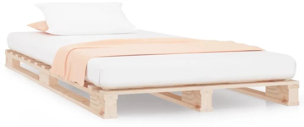 821422 vidaXL Pat din paleți Single 3FT, 90x190 cm, lemn masiv de pin