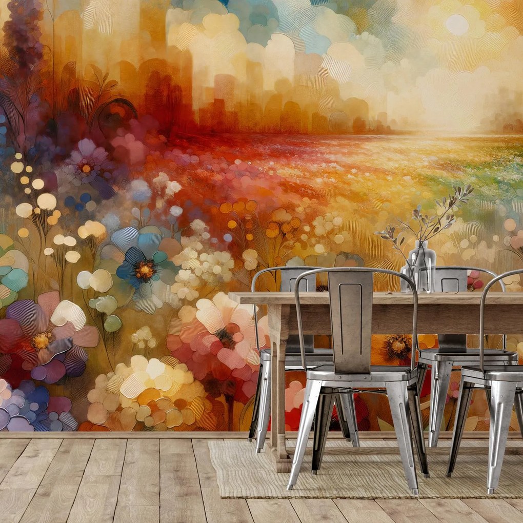 Fototapet - Pajiște colorată (147x102 cm)