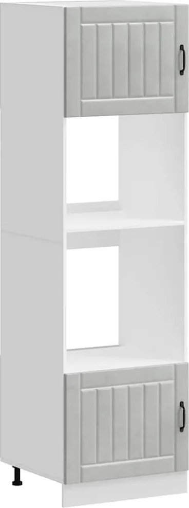 vidaXL Dulapuri pentru cuptor 2 buc Lucca Beton Gri lemn prelucrat