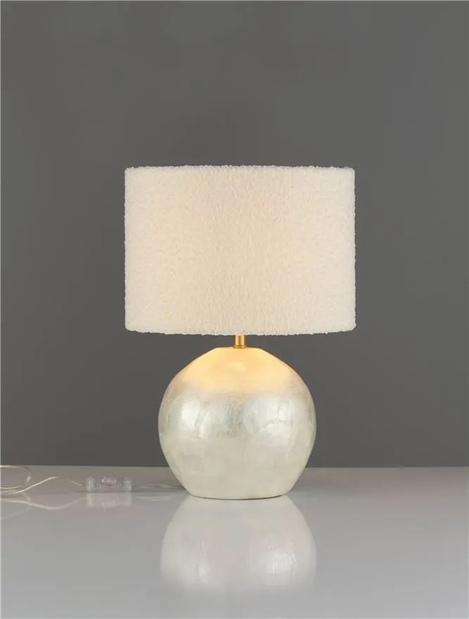 Veioza din scoici capiz, abajur boucle ORA